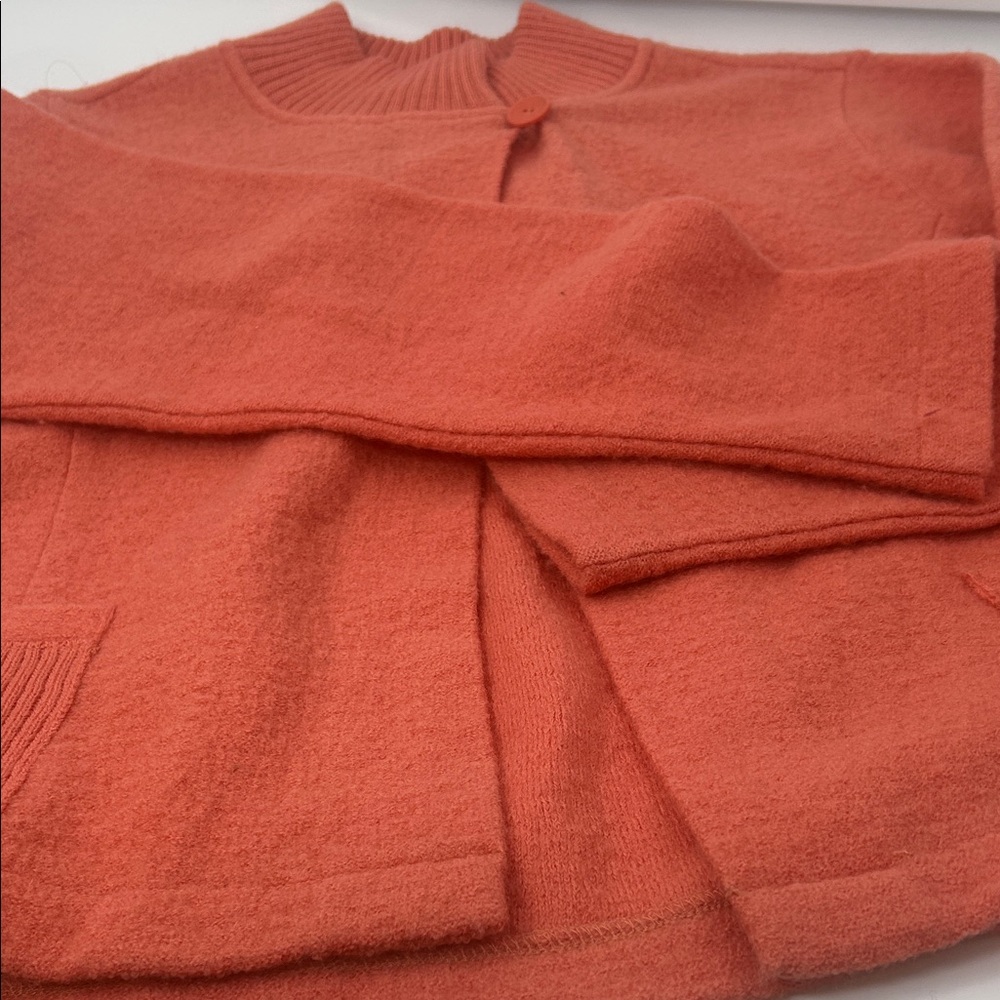 Kate Hill Vibrant Orange Cardigan Sweater - Picture 13 of 16
